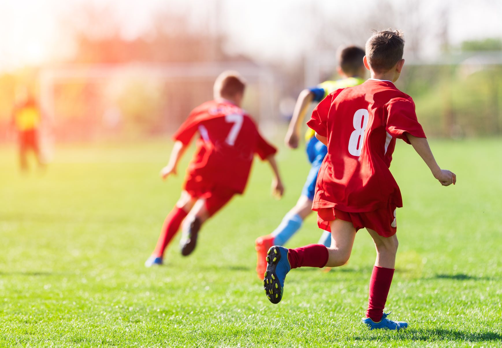 young boys playing soccer